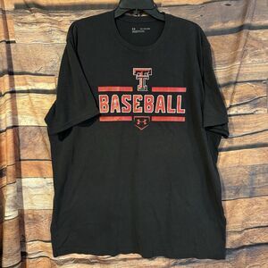 Under Armour Texas Tech Red Raiders Baseball T-Shirt Black Men's XXL NCAA
